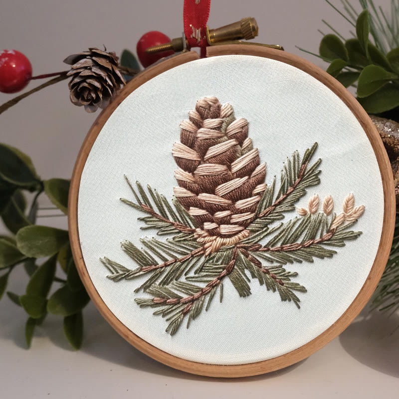 Rubbyoo Embroidery Kit- Pinecone Branch - image 2