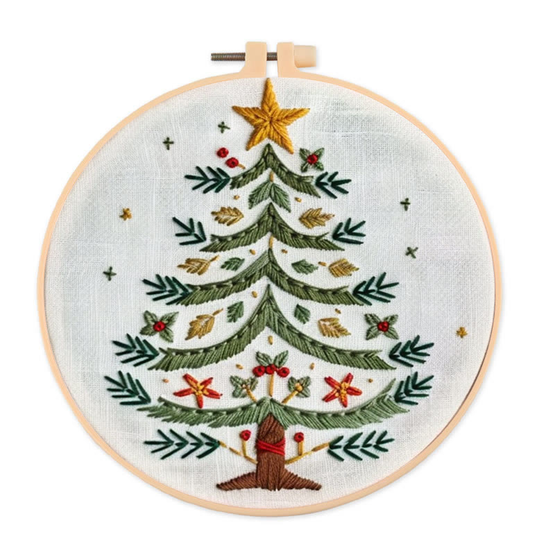 Rubbyoo Embroidery Kit- Christmas Elements Tree 2 - image 1