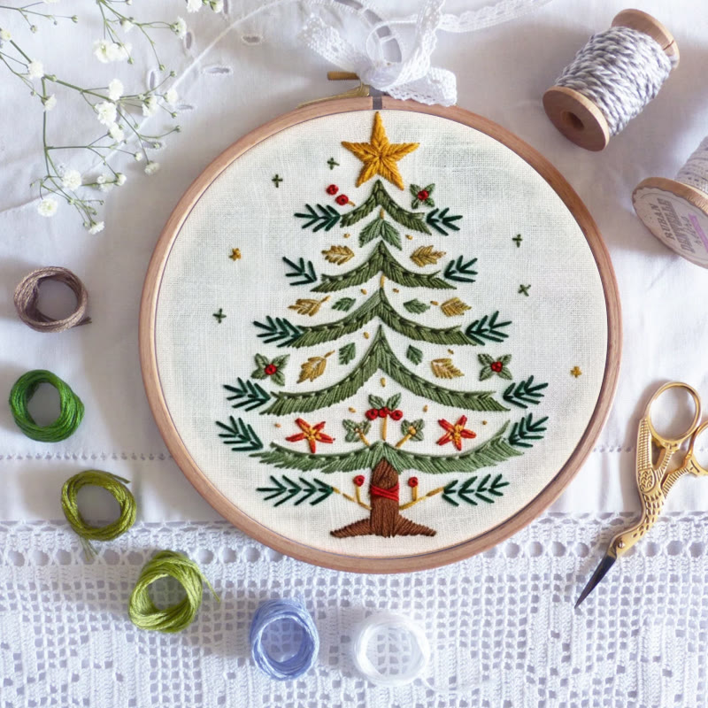 Rubbyoo Embroidery Kit- Christmas Elements Tree 2 - image 6
