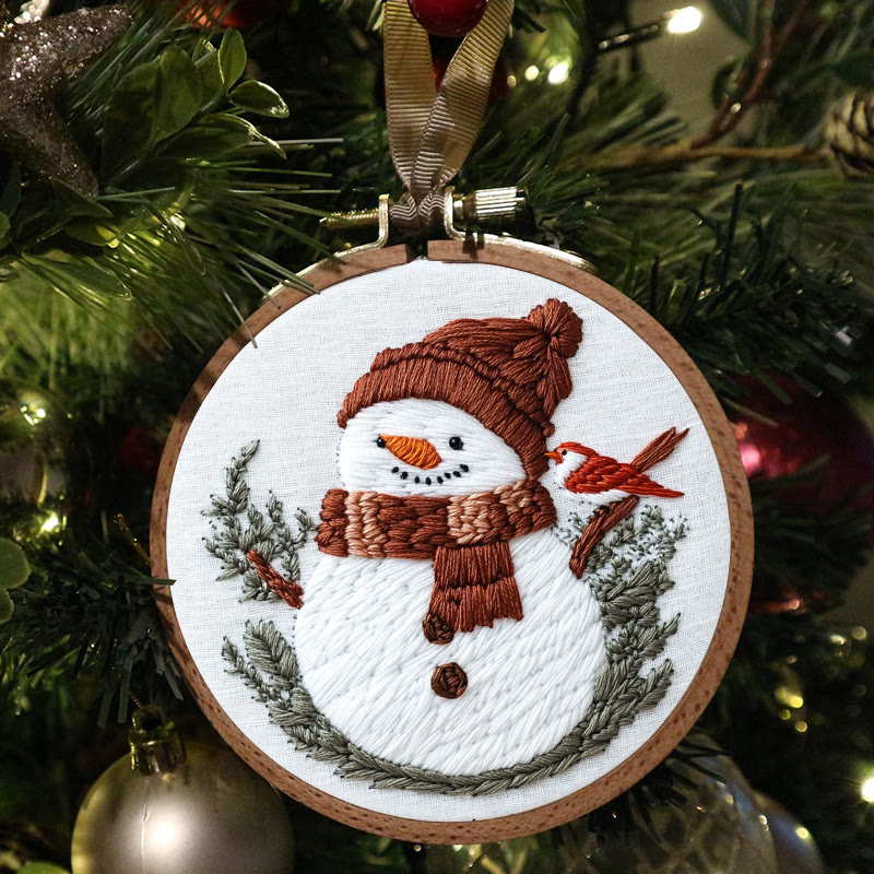 Rubbyoo Embroidery Kit- Snowman With Bird - image 7