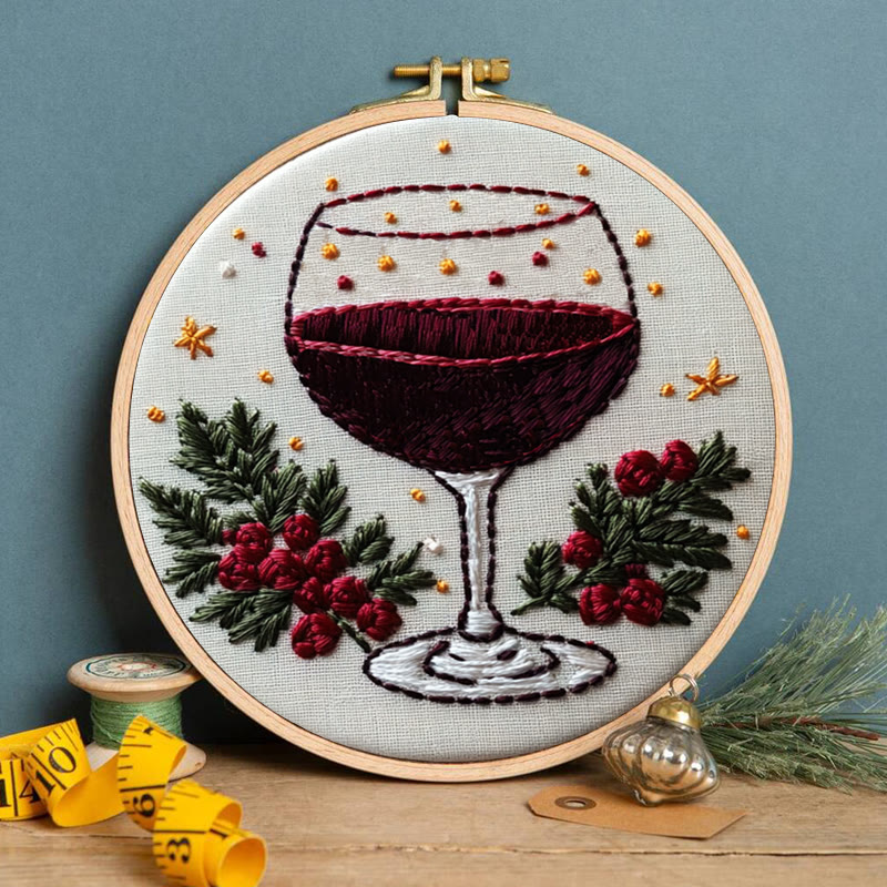 Rubbyoo Embroidery Kit-  Christmas  Red Wine - image 3