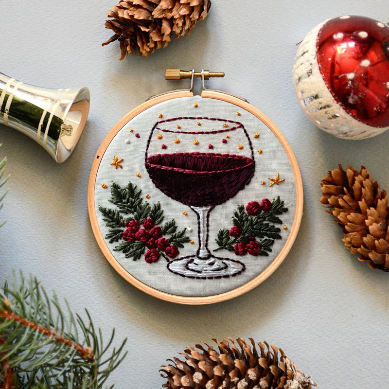 Rubbyoo Embroidery Kit-  Christmas  Red Wine - image 4