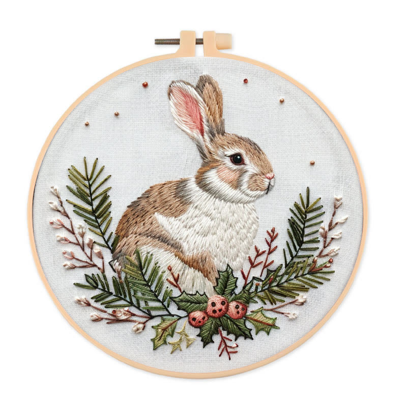 Rubbyoo Embroidery Kit-  Christmas Bunny - image 1