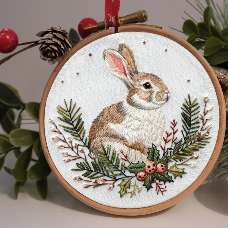 Rubbyoo Embroidery Kit-  Christmas Bunny - image 2