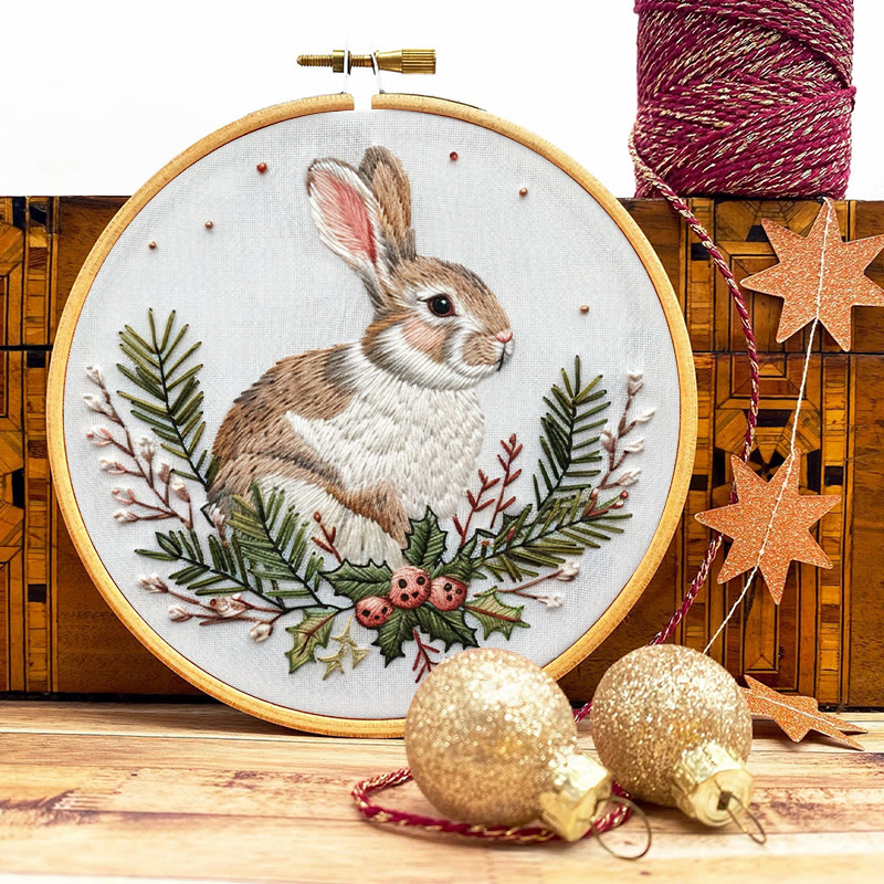 Rubbyoo Embroidery Kit-  Christmas Bunny - image 9