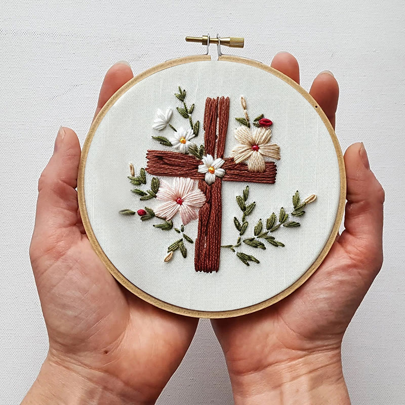 Rubbyoo Embroidery Kit- Floral Cross 2 - image 5