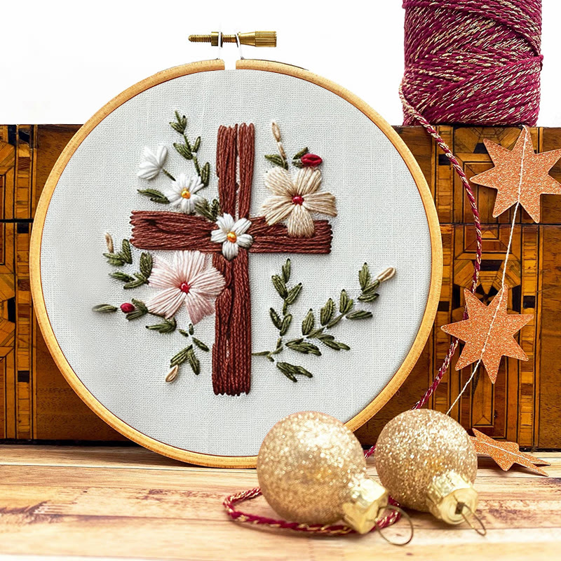 Rubbyoo Embroidery Kit- Floral Cross 2 - image 9