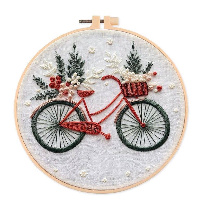 Rubbyoo Embroidery Kit-  Christmas Bike - image 1