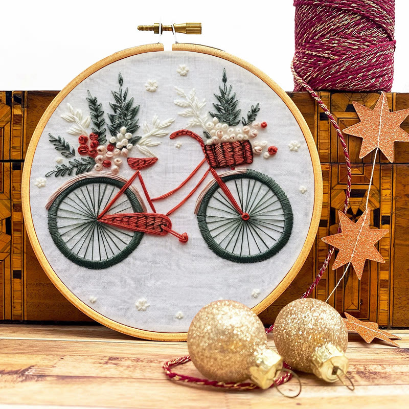 Rubbyoo Embroidery Kit-  Christmas Bike - image 9