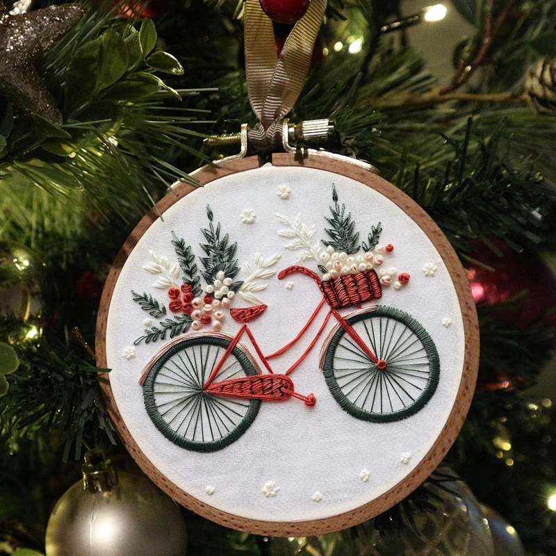 Rubbyoo Embroidery Kit-  Christmas Bike - image 7