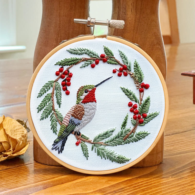 Rubbyoo Embroidery Kit- Christmas Hummingbird - image 7