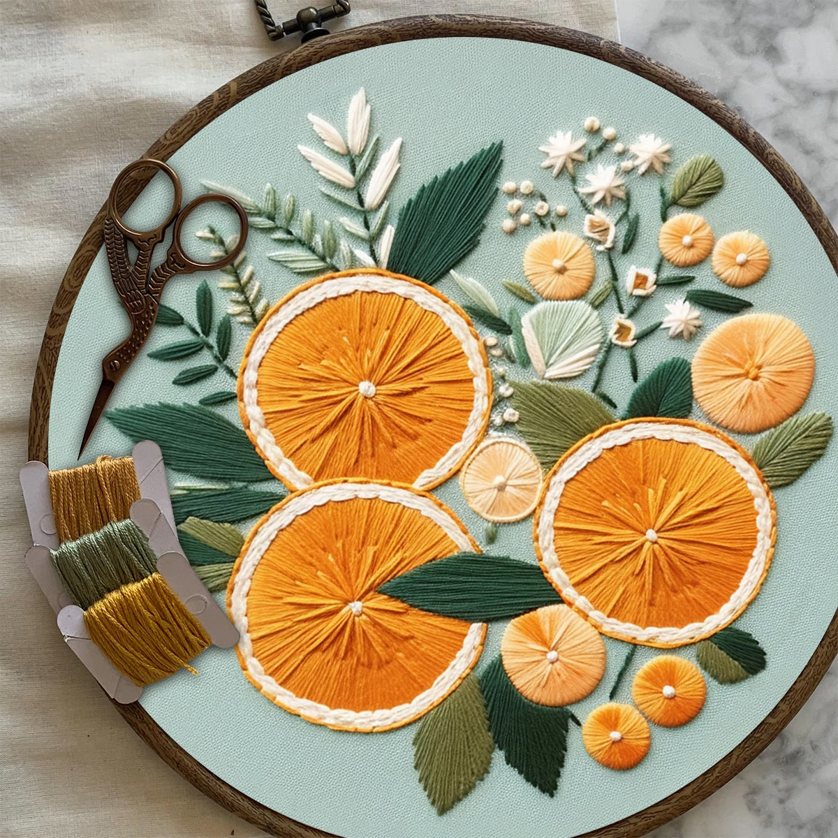 Rubbyoo Embroidery Kit- Oranges - image 8