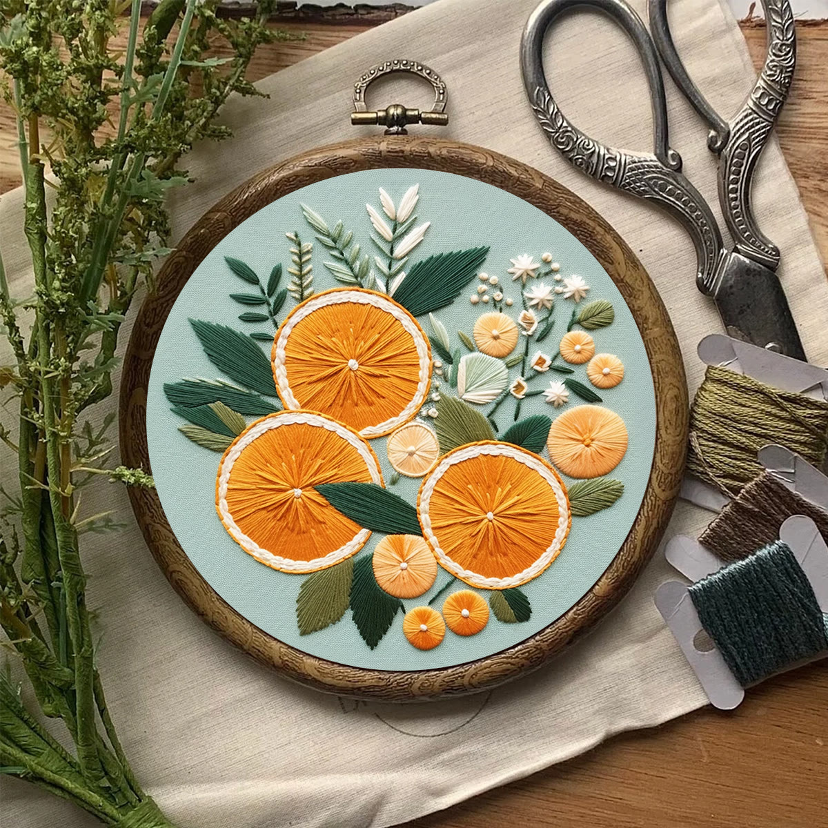 Rubbyoo Embroidery Kit- Oranges - image 7