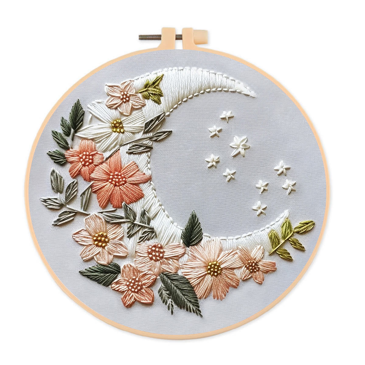 Rubbyoo Embroidery Kit-  Floral Moon - image 1