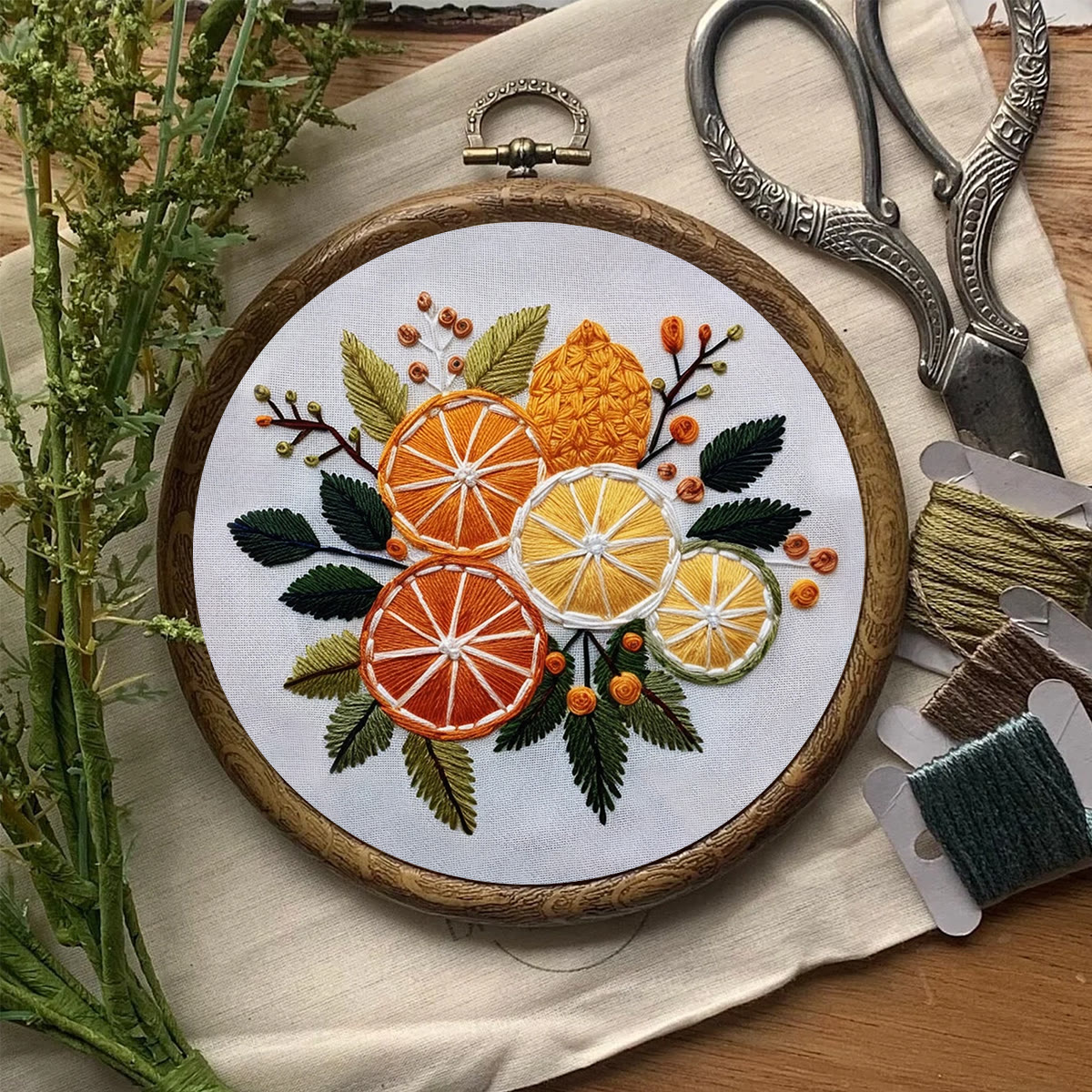 Rubbyoo Embroidery Kit- Orange Slices - image 7