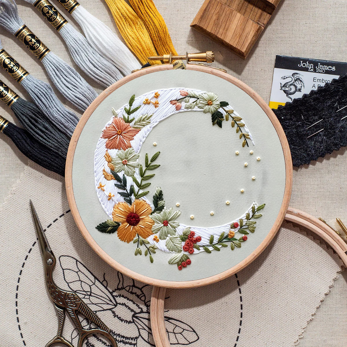 Rubbyoo Embroidery Kit- Flower Moon - image 8