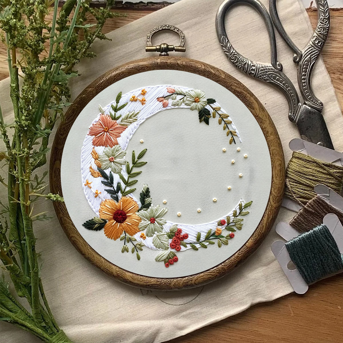 Rubbyoo Embroidery Kit- Flower Moon - image 9