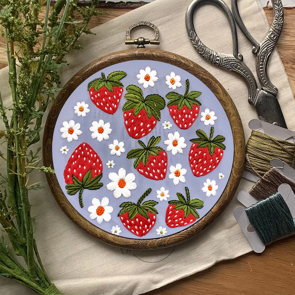 Rubbyoo Embroidery Kit- Sweet Strawberries - image 8