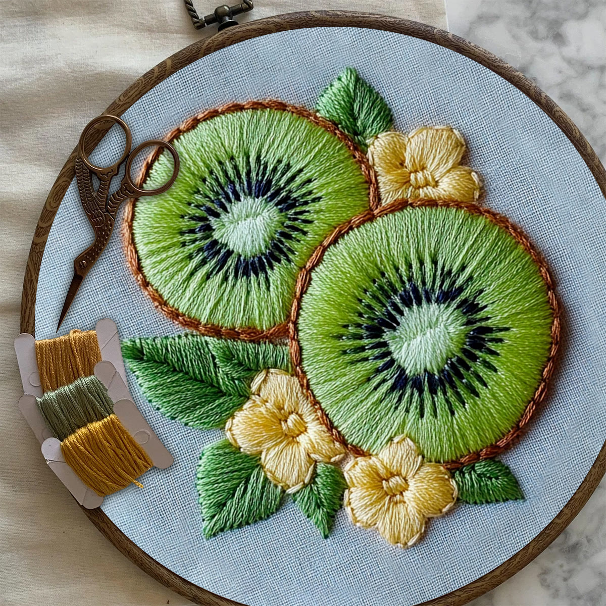 Rubbyoo Embroidery Kit-  Kiwi Fruit - image 8