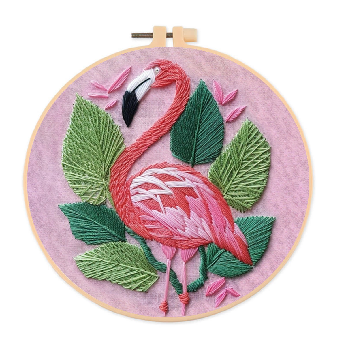 Rubbyoo Embroidery Kit-  Tropical Flamingo - image 1