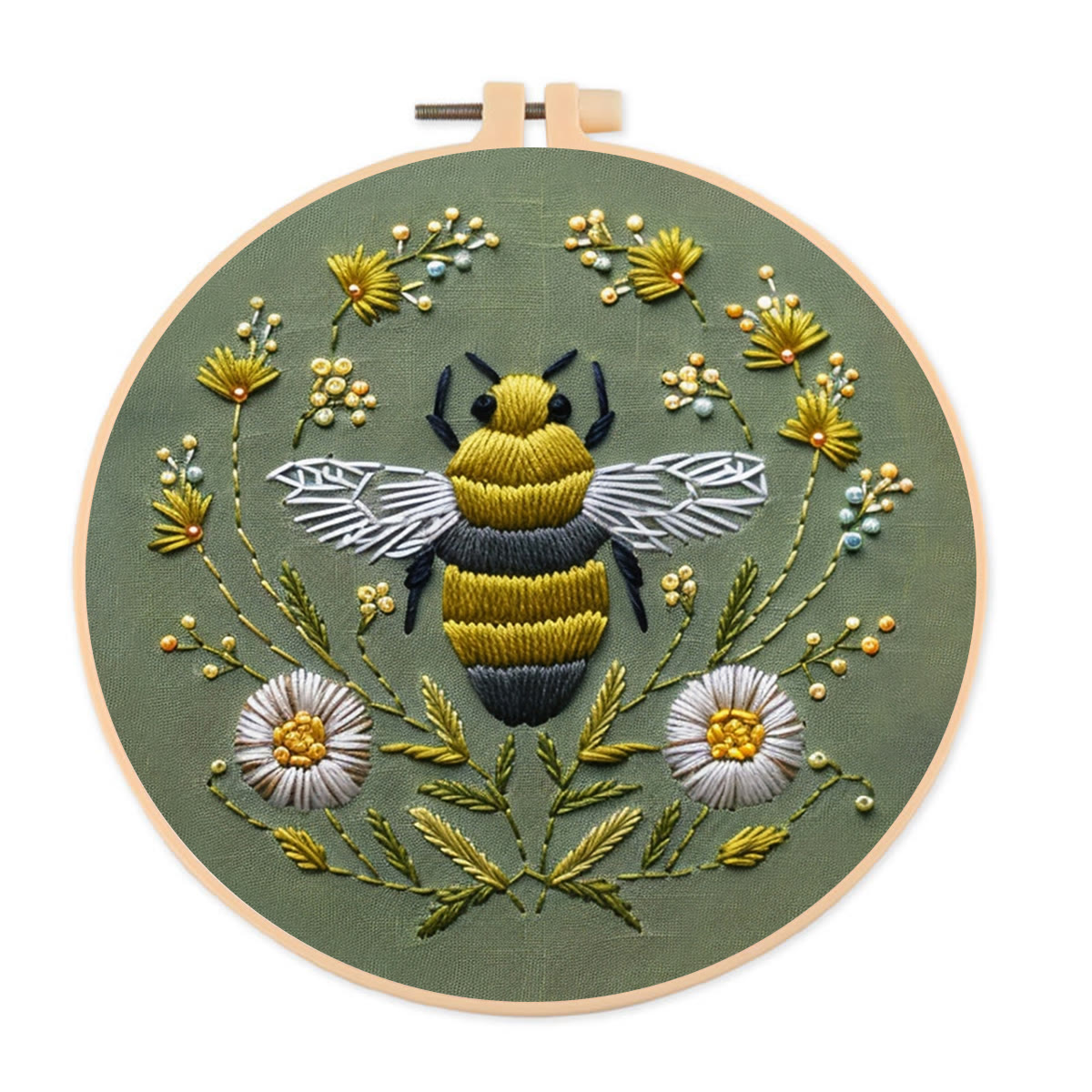 Rubbyoo Embroidery Kit-  Daisy Honey Bee - image 1