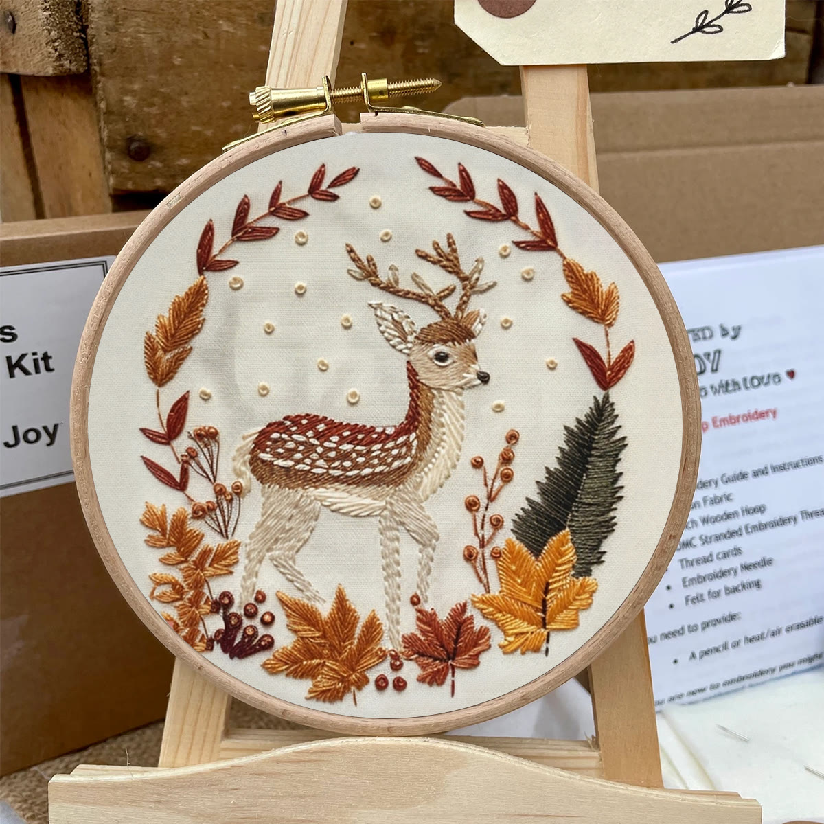 Rubbyoo Embroidery Kit-   Autumn Deer - image 7