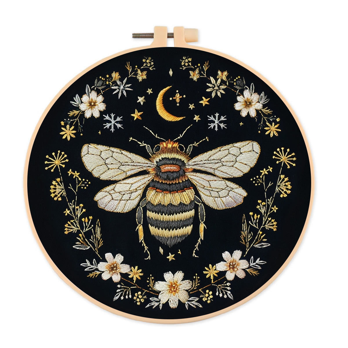 Rubbyoo Embroidery Kit- Magical Bee 2 - 15*15cm - Embroidery Kit - image 1
