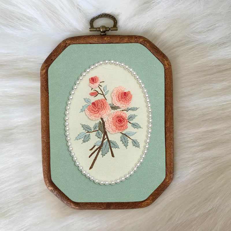 Rubbyoo Embroidery Kit- Pearl Flower Handmade Diy Kit - image 7