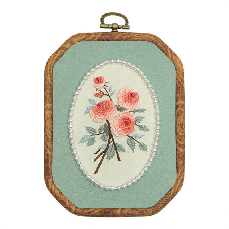 Rubbyoo Embroidery Kit- Pearl Flower Handmade Diy Kit - image 1