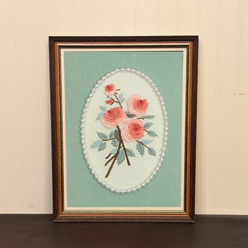 Rubbyoo Embroidery Kit- Pearl Flower Handmade Diy Kit - image 2