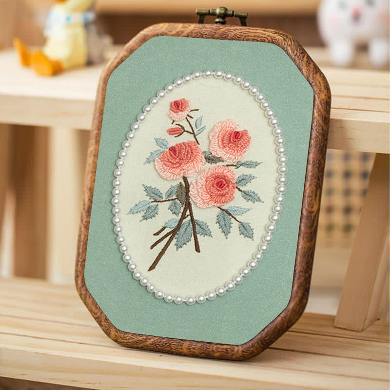 Rubbyoo Embroidery Kit- Pearl Flower Handmade Diy Kit - image 3