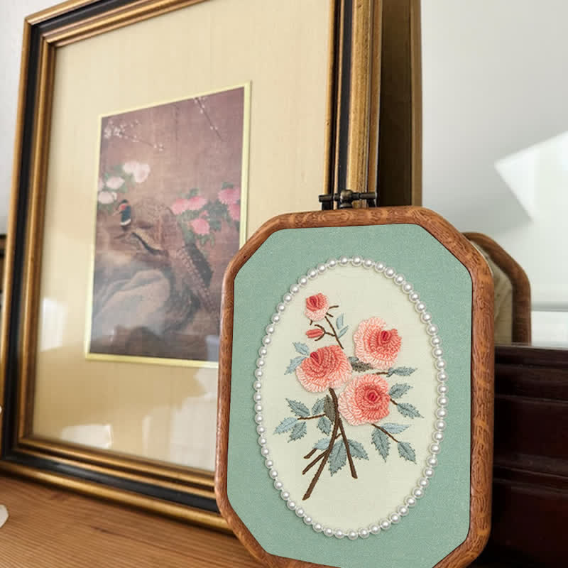 Rubbyoo Embroidery Kit- Pearl Flower Handmade Diy Kit - image 4