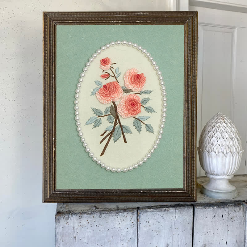 Rubbyoo Embroidery Kit- Pearl Flower Handmade Diy Kit - image 6