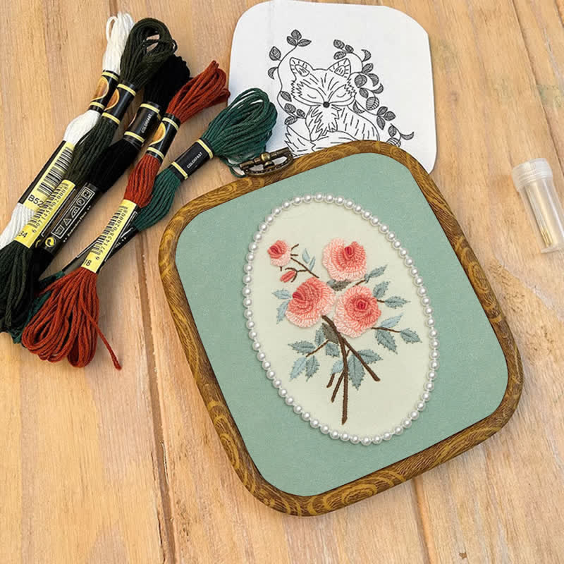 Rubbyoo Embroidery Kit- Pearl Flower Handmade Diy Kit - image 9