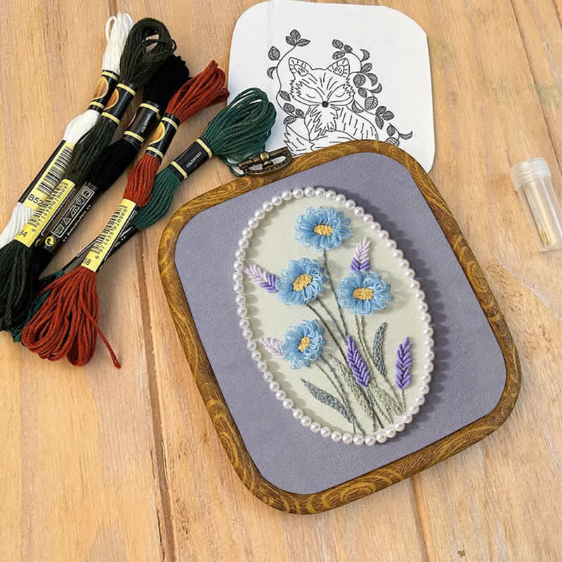 Rubbyoo Embroidery Kit- Pearl Flower Craft Kit Decorative Arts - image 10