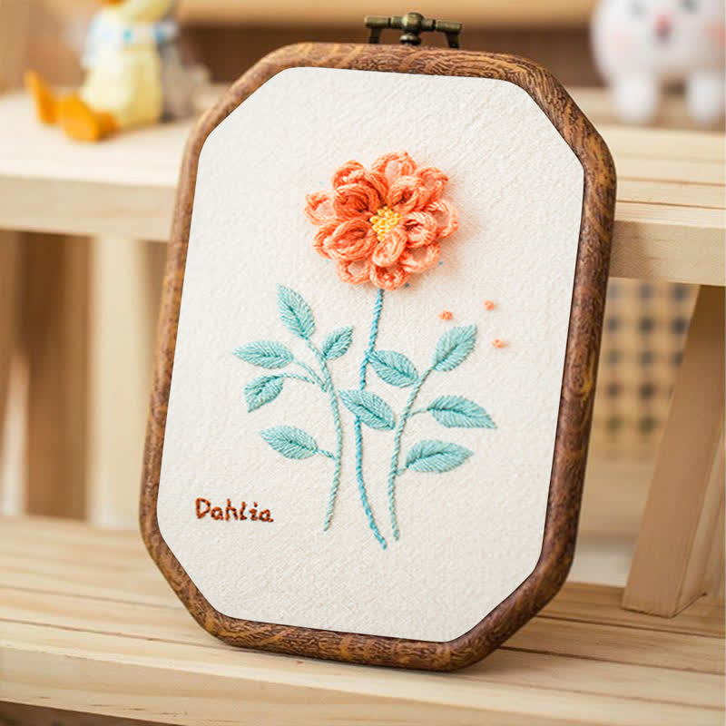 Rubbyoo Embroidery Kit- Dahlia For Beginners Kit - image 3