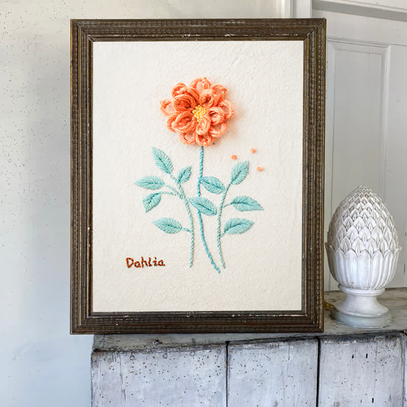 Rubbyoo Embroidery Kit- Dahlia For Beginners Kit - image 6