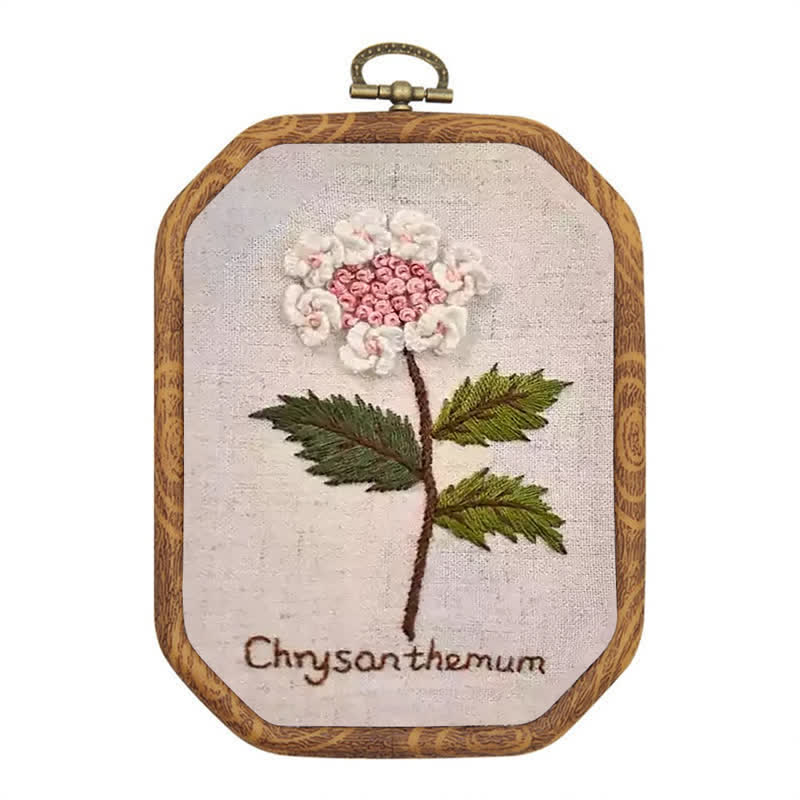 Rubbyoo Embroidery Kit- Chrysanthemum Cross Stitch Diy Kit - image 1