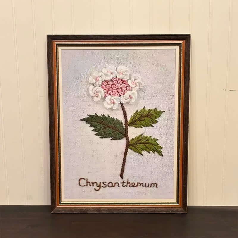 Rubbyoo Embroidery Kit- Chrysanthemum Cross Stitch Diy Kit - image 2