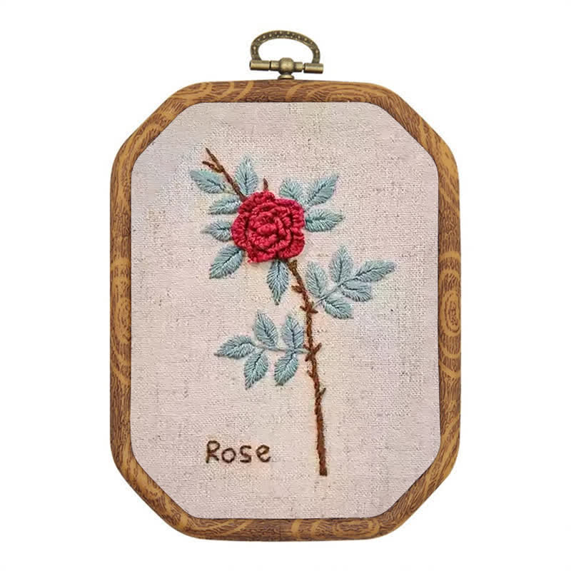 Rubbyoo Embroidery Kit- Rose Flower Needlecraft Kit - image 1