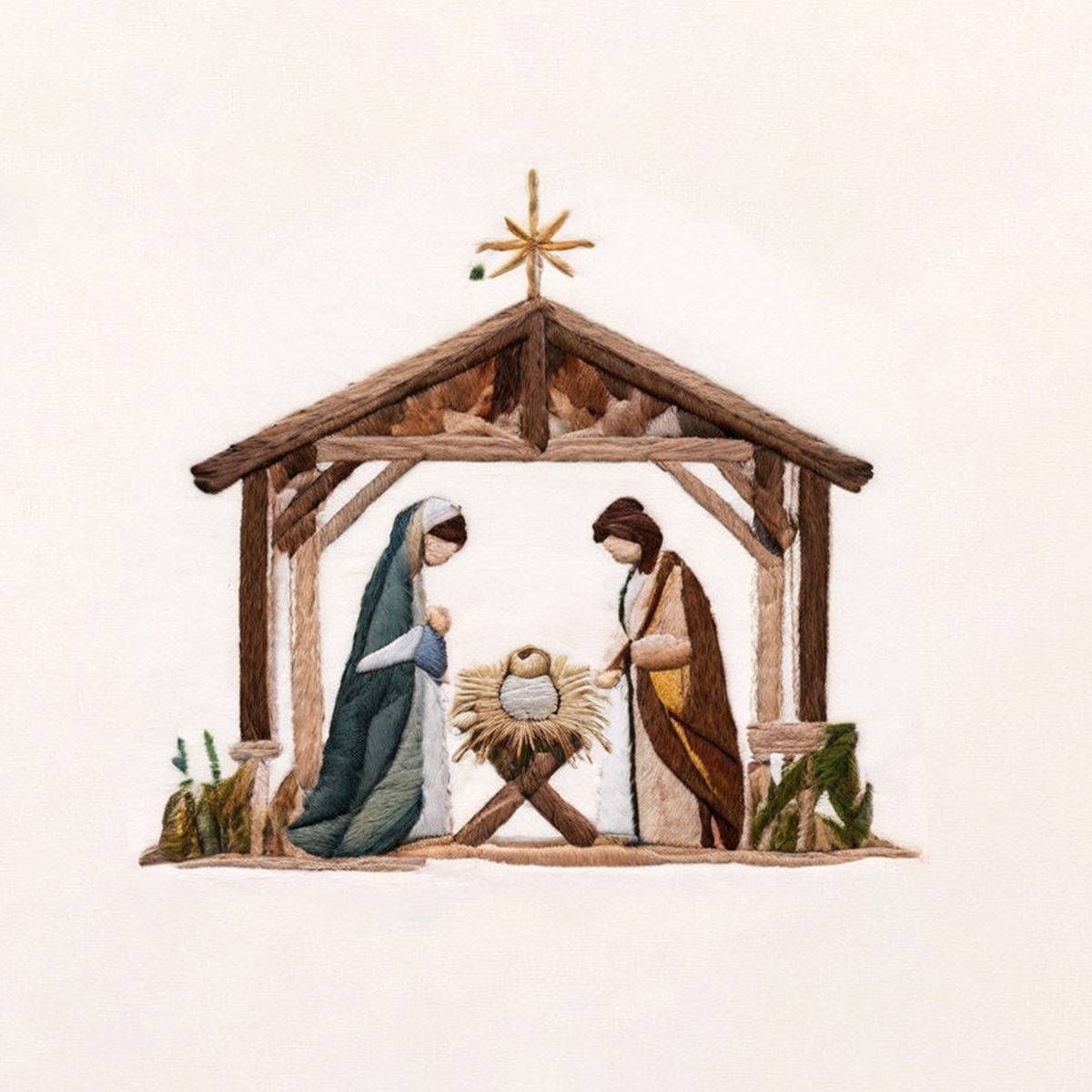 Rubbyoo Embroidery Kit - Christmas Nativity Scene With The Holy Family - image 8