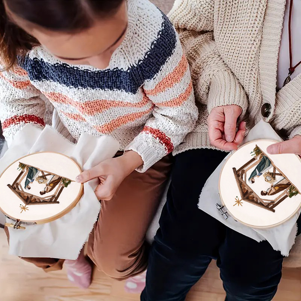 Rubbyoo Embroidery Kit - Christmas Nativity Scene With The Holy Family - image 7