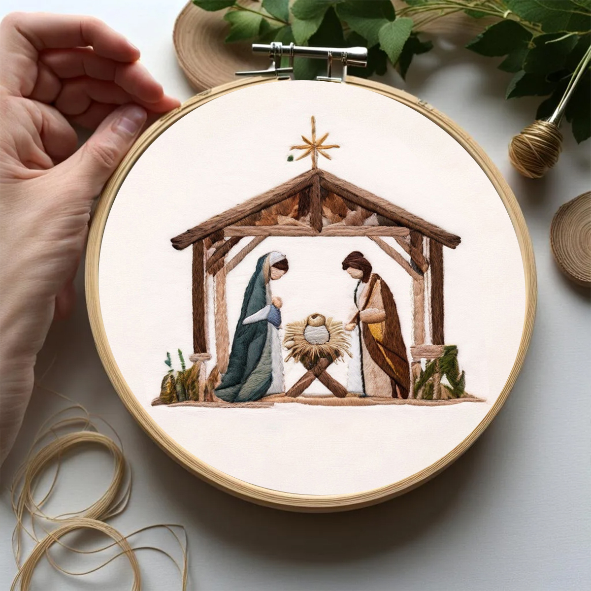 Rubbyoo Embroidery Kit - Christmas Nativity Scene With The Holy Family - image 11
