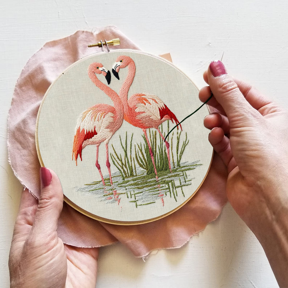 Rubbyoo Embroidery Kit- Fabulous Flamingo - image 3