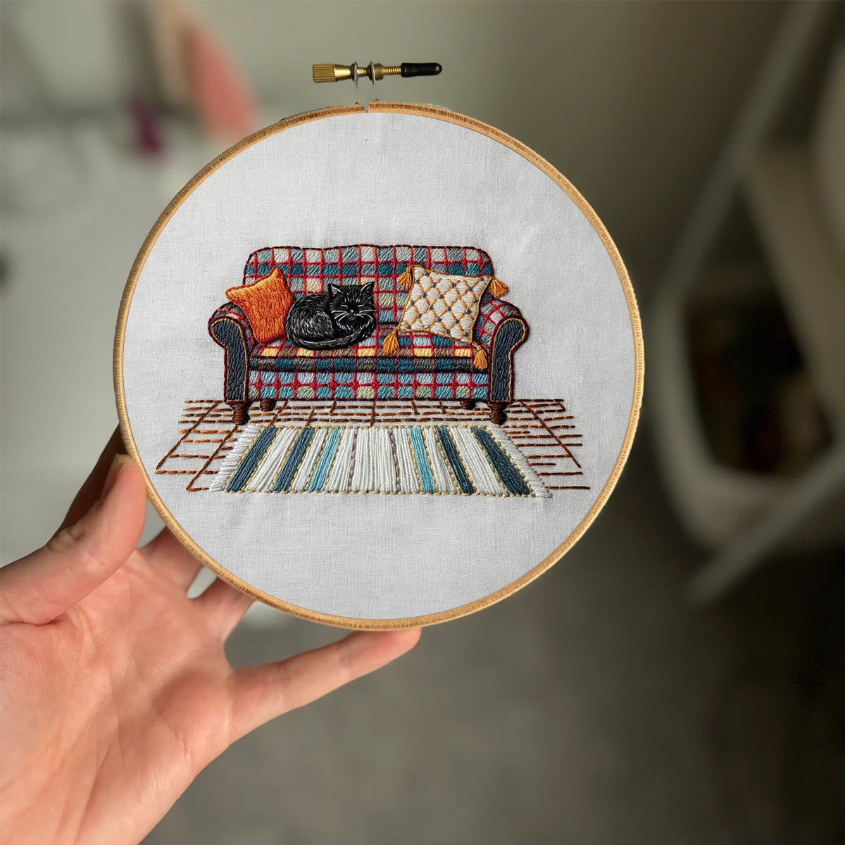 Rubbyoo Embroidery Kit-  Home Scene Cat  - image 2