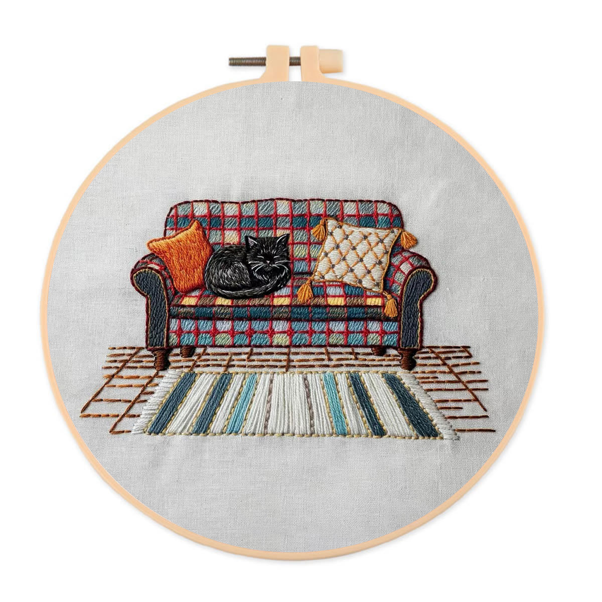 Rubbyoo Embroidery Kit-  Home Scene Cat  - image 1