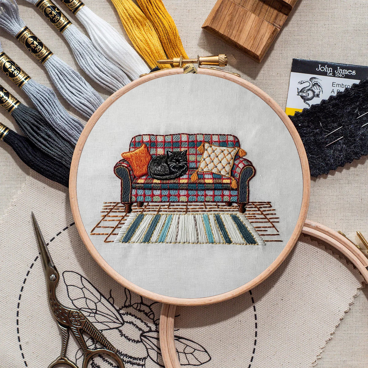 Rubbyoo Embroidery Kit-  Home Scene Cat  - image 9