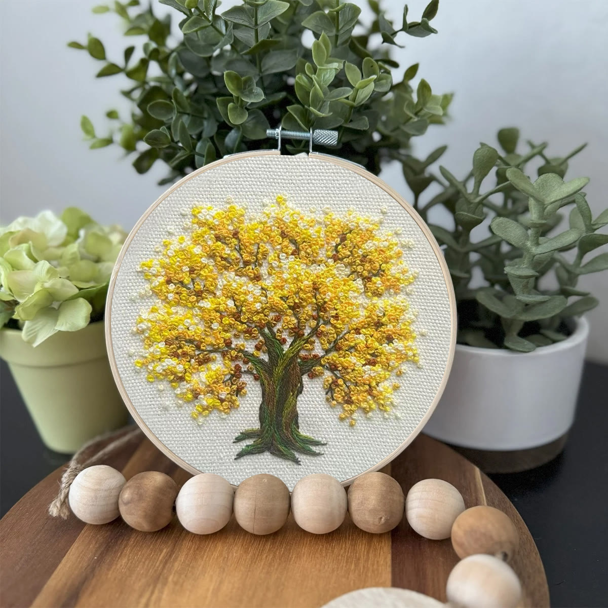 Rubbyoo Embroidery Kit-   Yellow Blooming Tree - image 3