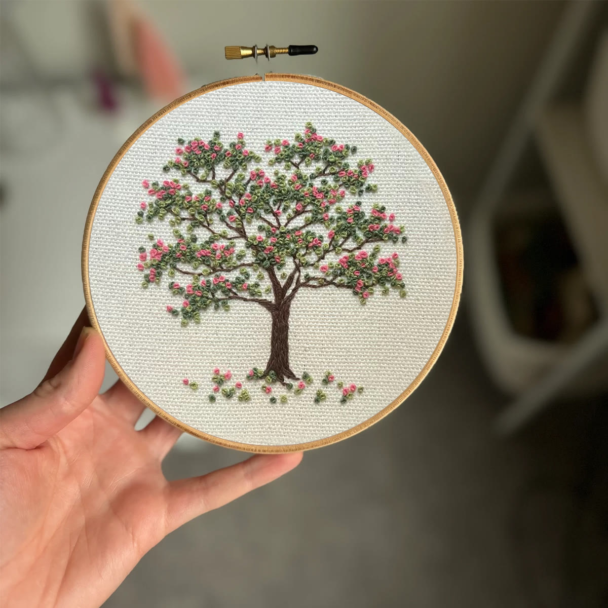 Rubbyoo Embroidery Kit-  Pink Flower Tree - image 2