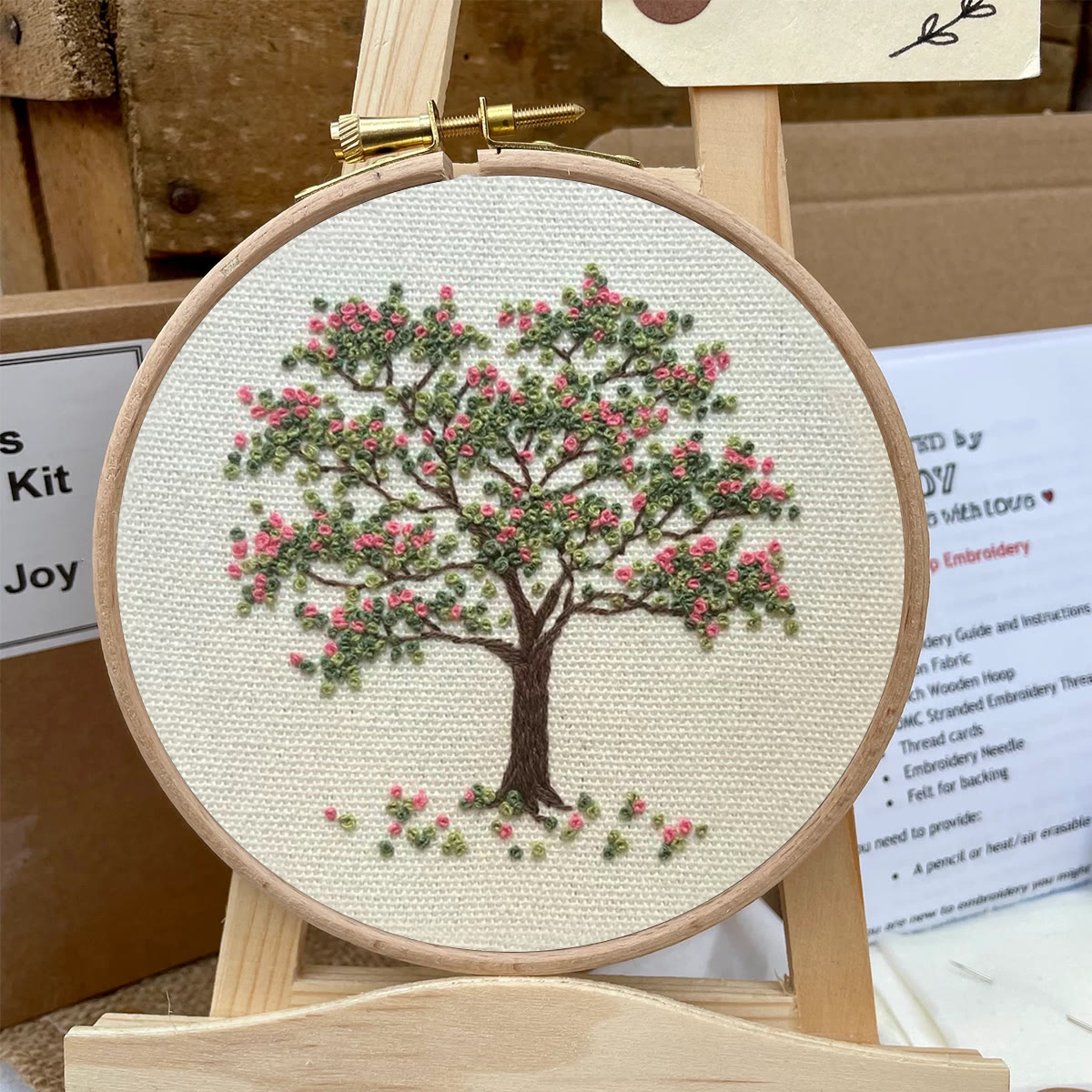 Rubbyoo Embroidery Kit-  Pink Flower Tree - image 6